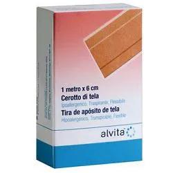 Alvita Cerotti In Striscia Di Tela 10 cm x 6cm 10 Pezzi