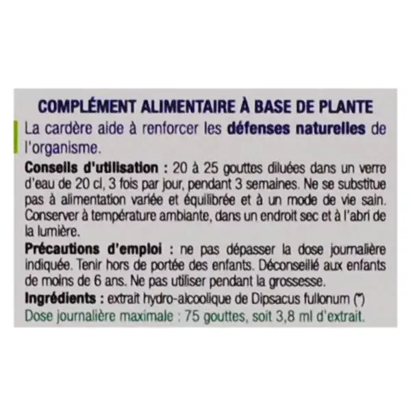 Ladrôme Wild Teasel Plant Extract Organic 50ml