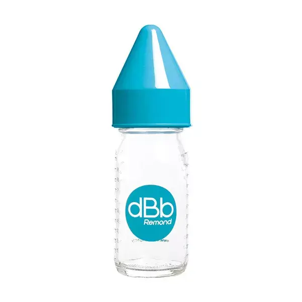 dBb Remond Biberon Jus de Fruit Régul'Air Verre Bleu Turquoise 110ml