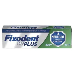 Fixodent Pro Plus Crème Adhésive Premium Antibactérienne Pour Prothèses Dentaires 40g