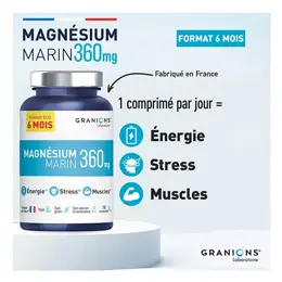 Granions Magnésium Marin 360 mg Format Eco 6 Mois 180 comprimés