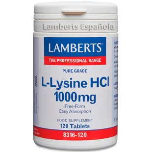 Lamberts L-Lysine HCI 1000mg 120 Tablets