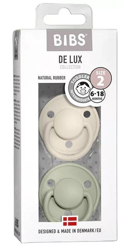 Bibs Chupetes Sage Talla 2 6-18 Meses Verde y Gris 2 Uds - Atida