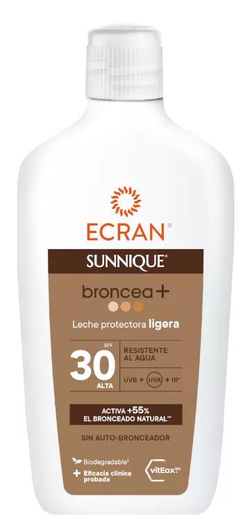 Ecran Sunnique Broncea+ Leche Protectora Ligera SPF30 370 ml