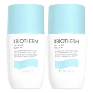 Biotherm Déo Pure Anti-Traspirante con Complesso Minerale Roll-On Confezione da 2 x 75 ml