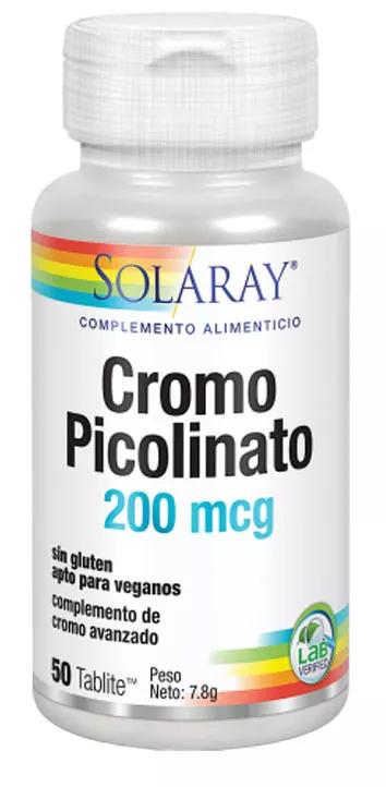 Solaray Picolinate de Chrome 200 mg 50 Comprimés