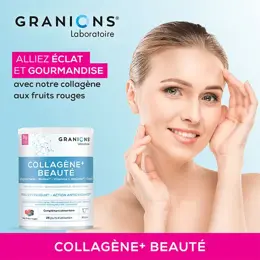 Granions Beauté + Collagène Marin, Acide Hyaluronique - Goût Fruits Rouges 260g