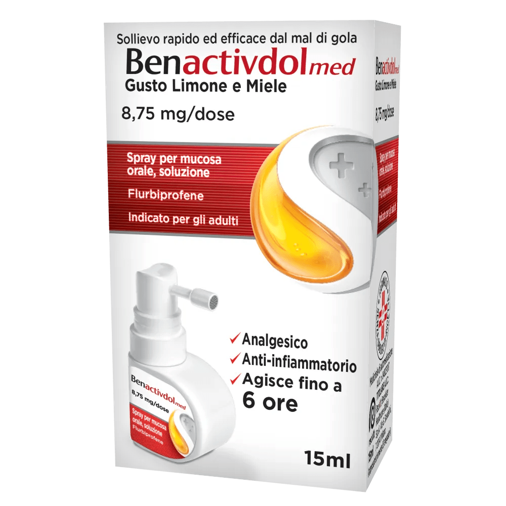 Benactivdolmed Soluzione Spray Gusto Miele e Limone 15 ml