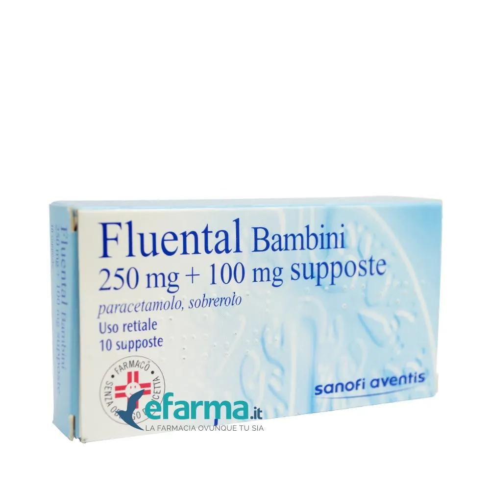 Fluental Bambini 250 mg + 100 mg Paracetamolo 10 Supposte