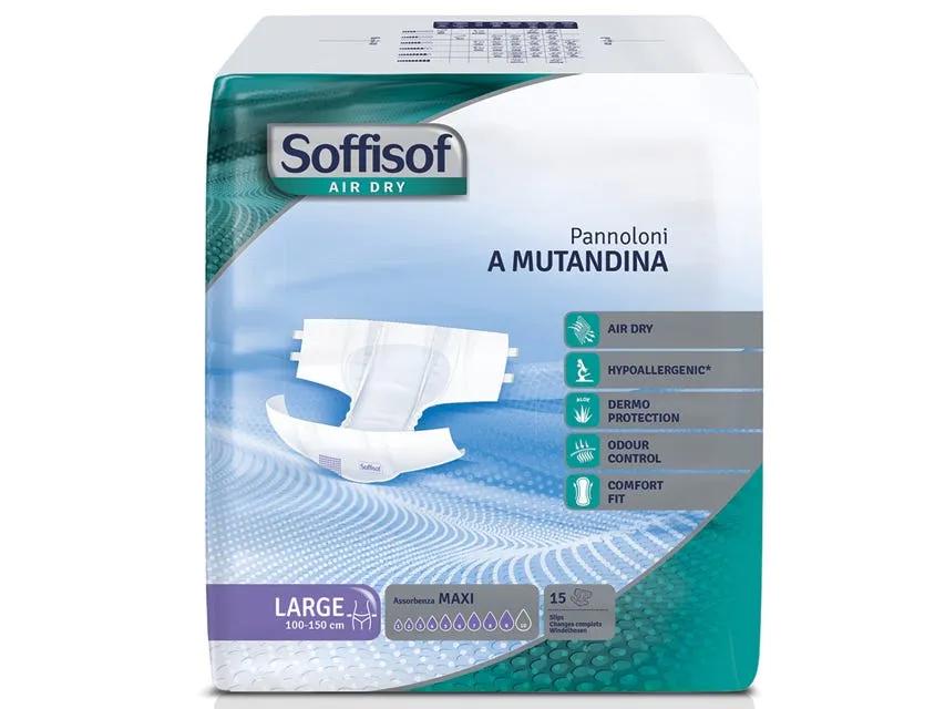 Pannoloni Soffisof Air Dry - Incontinenza Forte - Large (Conf. 60 Pz.)