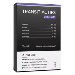 Aragan - Synactifs - Transitactifs® - Transit Intestinal - Tamarin - 20 gélules