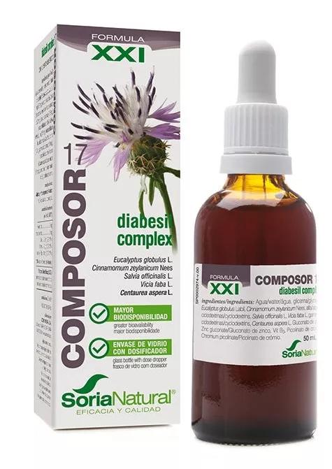 Soria Natural Composor Formula XXI 17 Diabesil Complex 50ml 