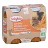 Babybio Repas Midi Pot Carotte Pruneau Boeuf +8m Bio 2 x 200g