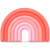 Suavinex Anneau de Dentition Silicone +0m Arc-en-Ciel Rose