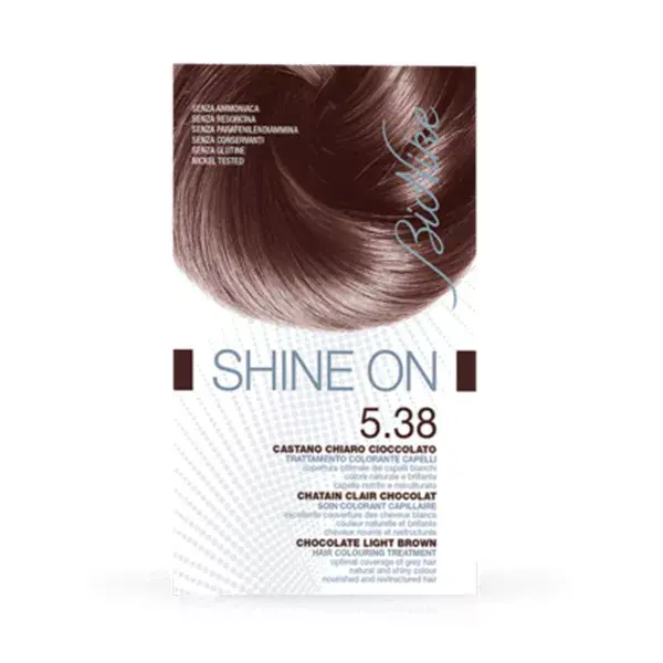 Bionike Shine On Coloration Cheveux Permanente Haute Tolérance 5.38 Châtain Clair Chocolat