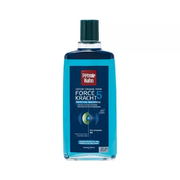 Petrole Hahn Bleu Lotion Tonique Force 5 Protection Cheveux Blancs ou Gris 300ml