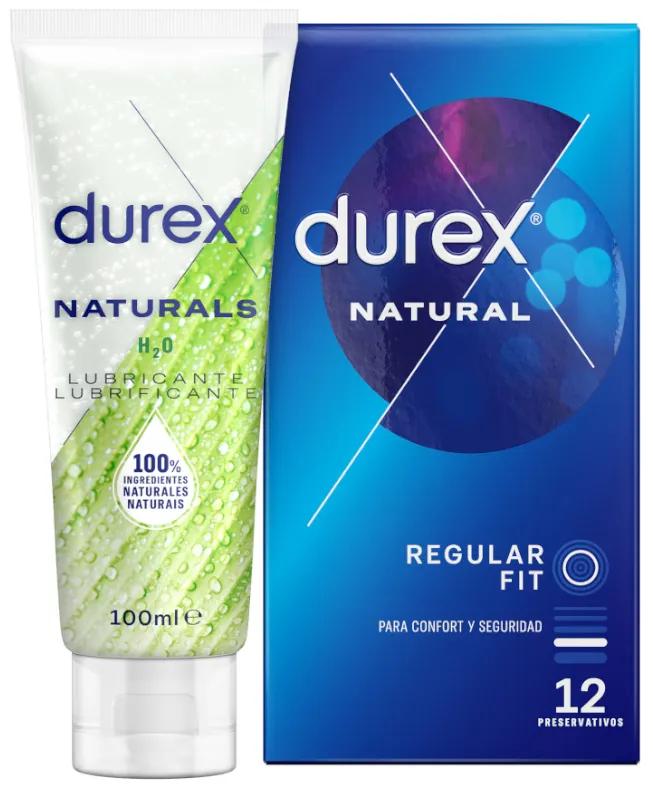 Durex Pack Original Préservatifs 12 unités + Lubrifiant Naturel 100 ml