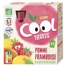 Vitabio Cool Fruits Pomme Framboise Acérola Bio 4 x 90g