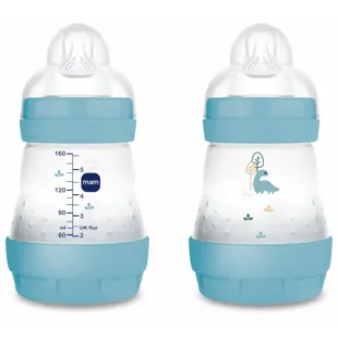 MAM Easy Start Anti-colic Slow Flow Baby Bottle Matte Blue 0-2m 160ml 2 pcs