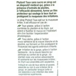 Phytoxil Toux Sèche et Grasse Sans Sucre 120ml