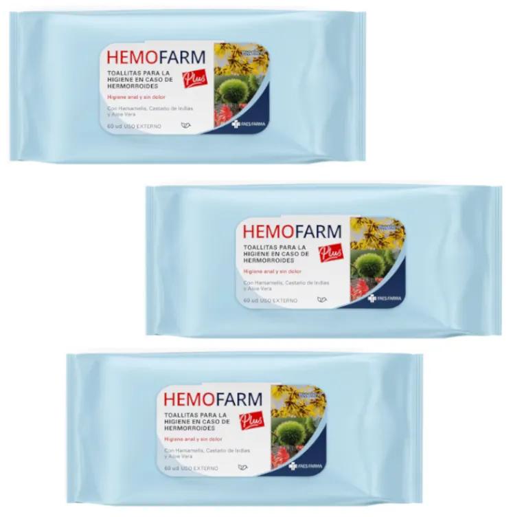 Hemofarm Plus-doekjes 3x60 eenheden