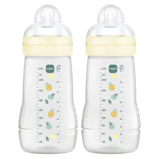 MAM Easy Active Baby Bottle Medium Flow Neutral Bright 2-4m 270ml 2 pcs