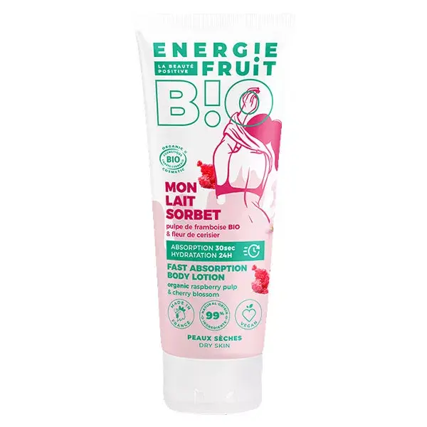 Energie Fruit Corps Latte Corpo Fiori di Ciliegio & Polpa di Lampone Bio 200ml