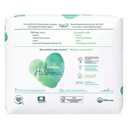 Pampers Couches Harmonie T3 (6-10 Kg) Avec Emballage Papier Recyclable