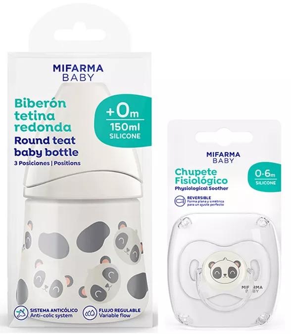 Mifarma Baby Siliconen Fopspeen 0-6m + Fles 3 Posities 150 ml