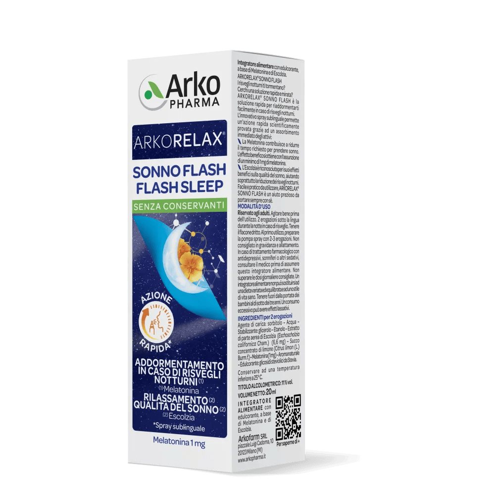 Arkorelax Flash Sonno Spray Integratore Per Il Rilassamento 20 ml