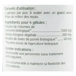 Nat & Form Bio Curcuma Pipérine 200 gélules végétales