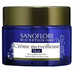 Sanoflore Crème Merveilleuse Nuit Soin Peeling Anti-Rides Bio 50ml