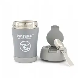 Twistshake Contenant Isotherme Alimentaire Gris Pastel 350ml