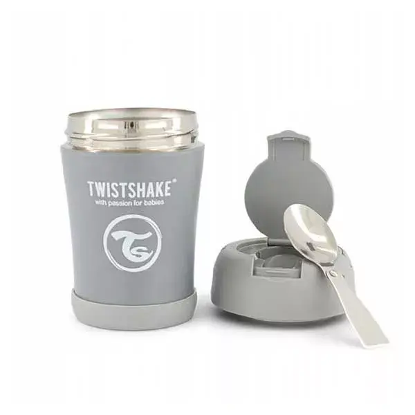 Twistshake Pastel Gray Insulated Food Container 350ml