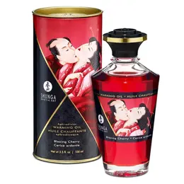 Shunga Huile Chauffante Aphrodisiaque - Cerise Ardente