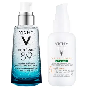 Vichy Minéral 89 50 ml + Capital Soleil UV Clear Fluid SPF50 40 ml