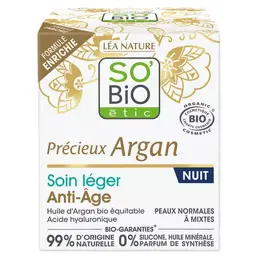 So'Bio Étic Précieux Argan Soin Léger Anti-Âge Nuit Bio 50ml