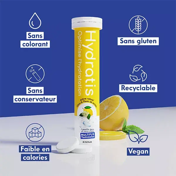 Hydratis Hierba Limón Jengibre 20 pastillas para chupar