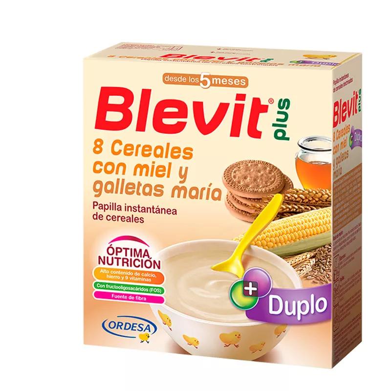 Blevit Plus Duplo 8 Cereais Com Mel e Bolhacha Maria 5+ 600 gr