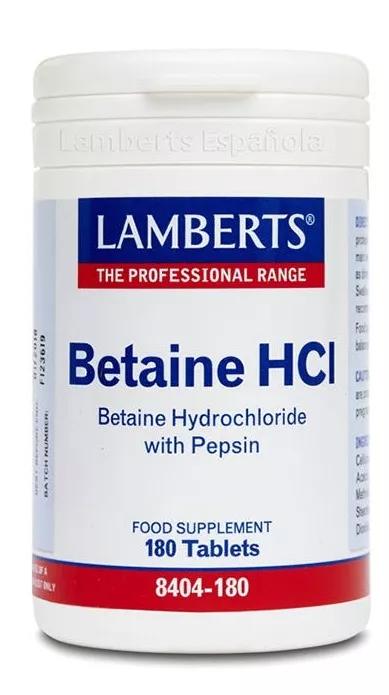 Lamberts Betaina HCI com Pepsina 180 Comprimidos