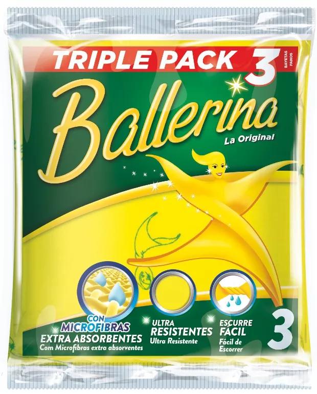 Ballerina Bayetas Amarillas 3 Unidades