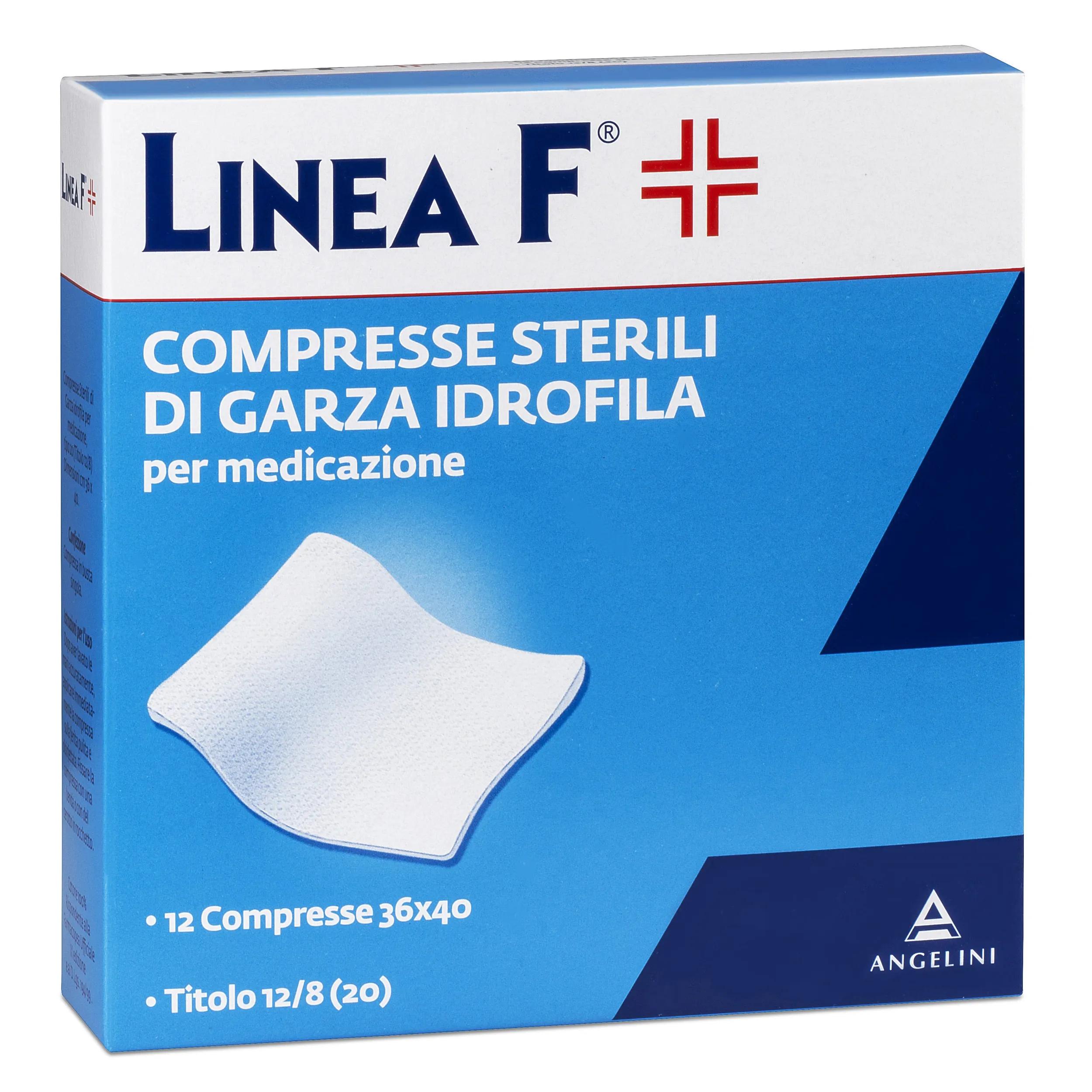 Linea F Compresse Sterili di Garza Idrofila Per Medicazione 36x40 cm 12 Pezzi