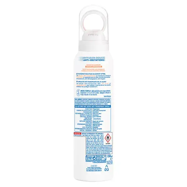 Mixa Corps Déodorant Sensitive Confort Anti-Transpirant Spray 48h 150ml