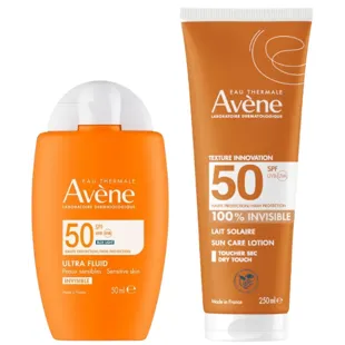 Avène Ultra Fluid Invisible SPF50 50 ml + Milk SPF50+ 250 ml