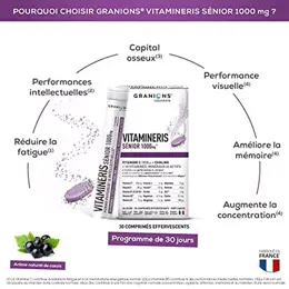 Granions Vitamineris Sénior 1000mg 30 comprimés effervescents