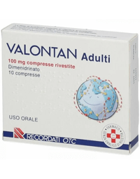 Valontan Adulti 100 mg Dimenidrinato Antinausea 10 Compresse Rivestite