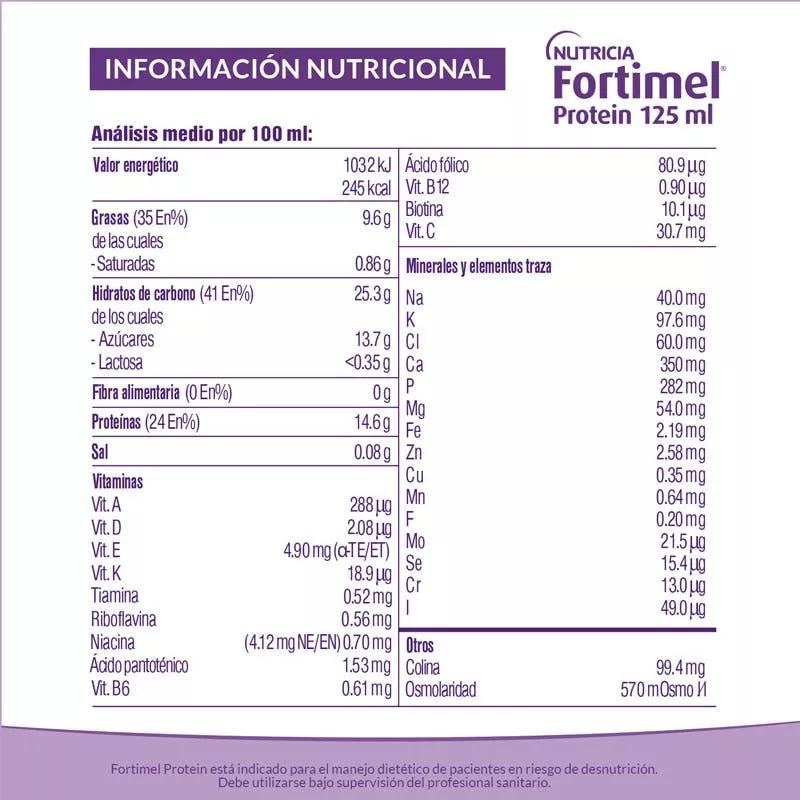 Nutricia Fortimel Proteína Sabor de Bagas Vermelhas 4 x 125 ml