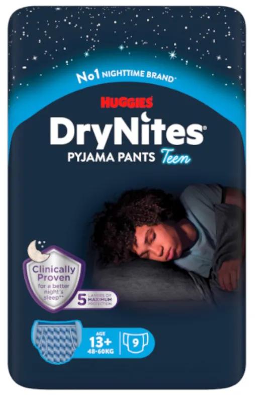 Pantalon de pyjama DryNites Ado Garçon Taille +13 Ans (48-60 Kg) 9 unités