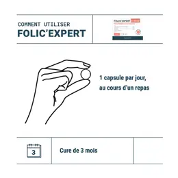 Densmore FOLIC'EXPERT La nouvelle génération d'Acide Folique 5-MTHF - 3 mois