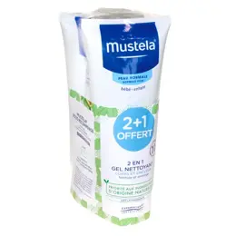 Mustela Gel Nettoyant 2 en 1 Peau Normale Lot de 3 x 200ml